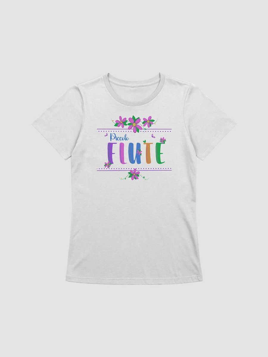Relaxed Fit - Floral Flute Women's T-Shirt - Blue Piccolo Letters product image (1)