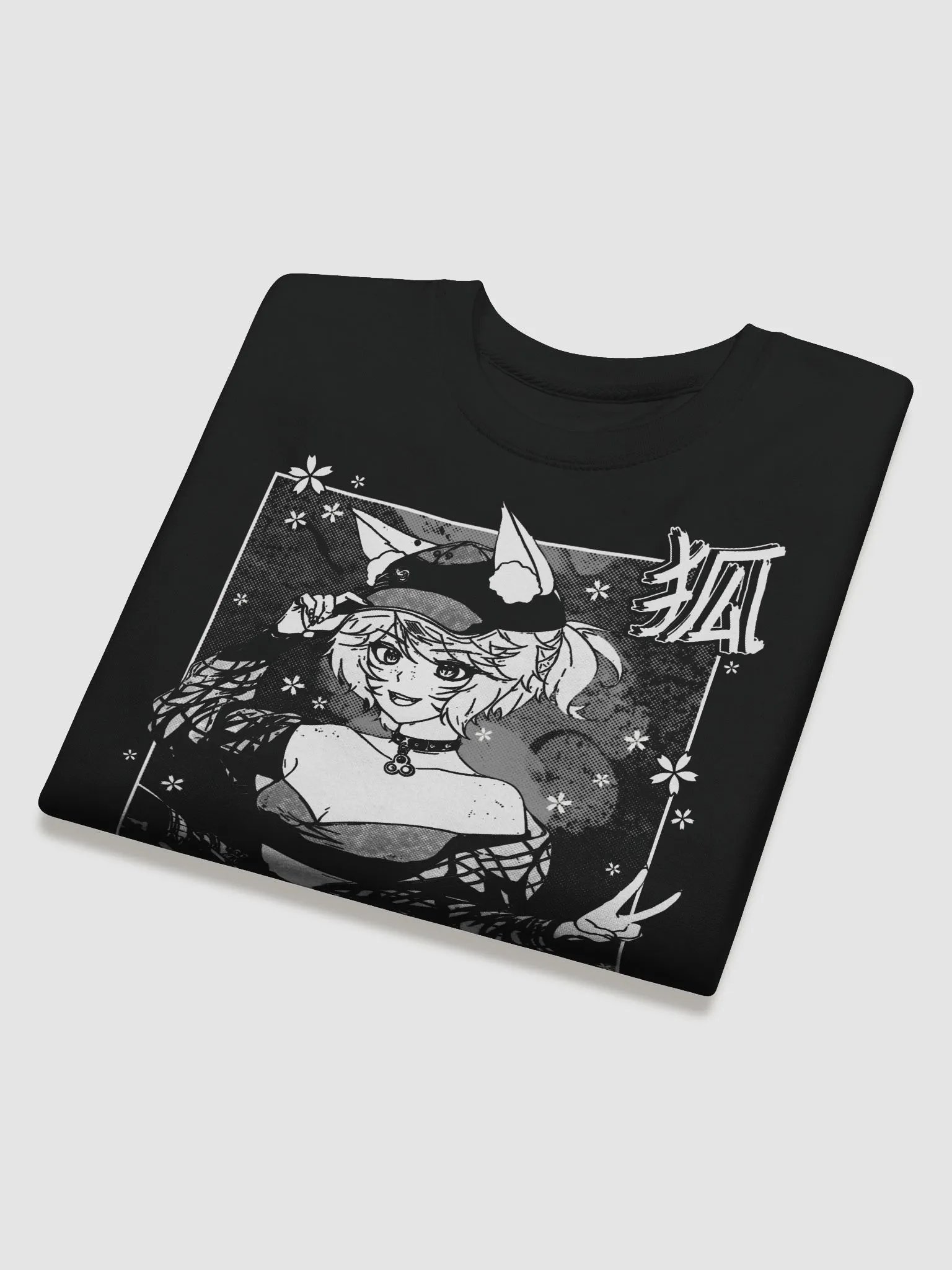 「kitsune」black crewneck product image (3)