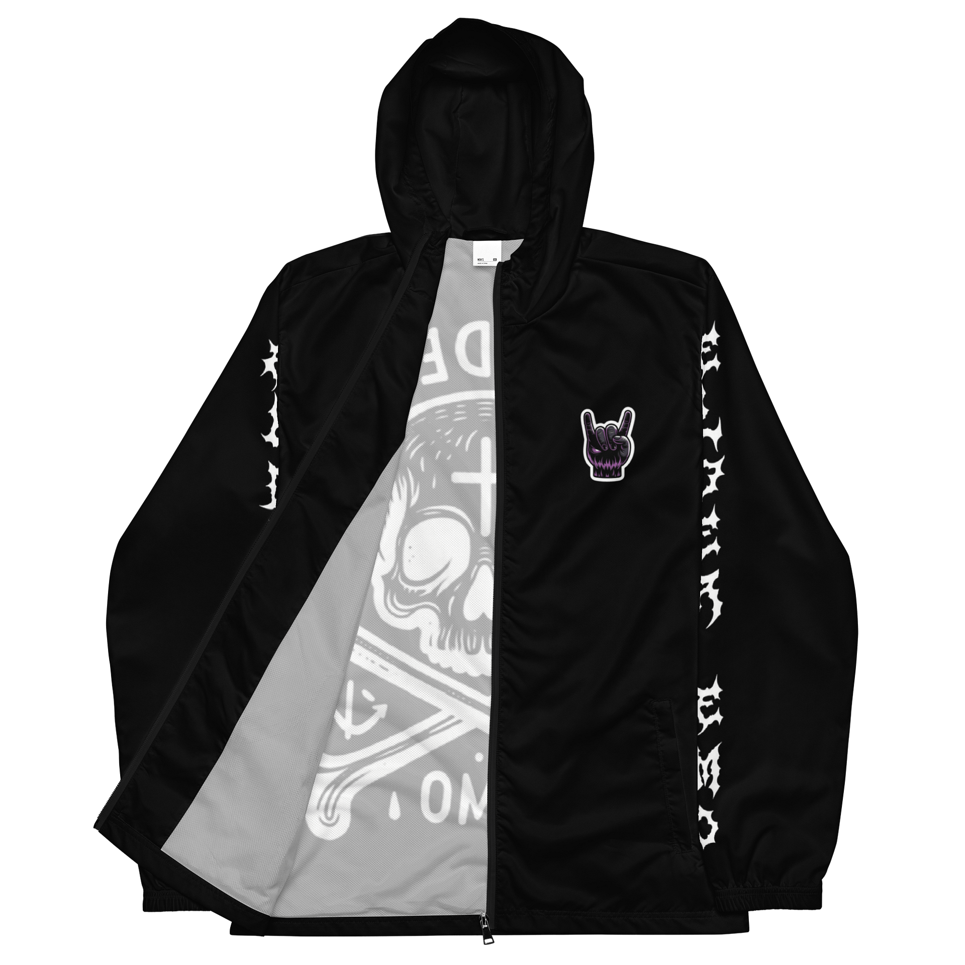 Elder Emo Skull & Crossbones Waterproof Jacket product image (2)