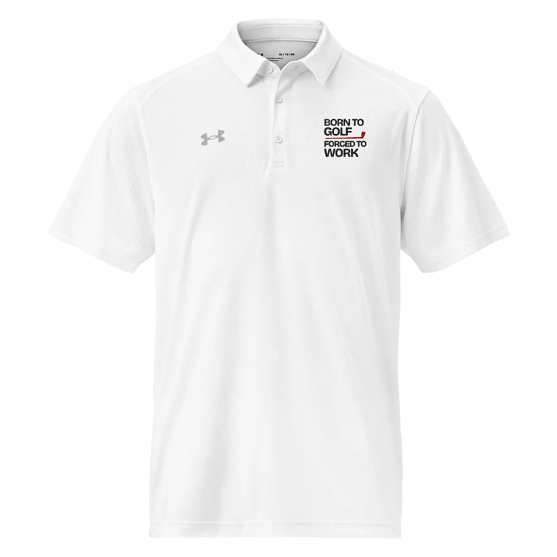 Born to Golf Men's White Polo Shirt