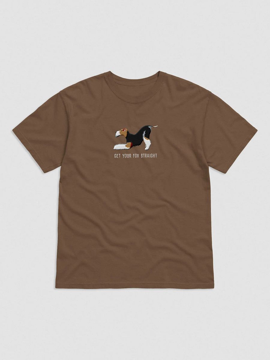 Get Your Fox Straight T-Shirt(Embroidered) of a Wire Fox Terrier(Black, White, & Tan) product image (4)