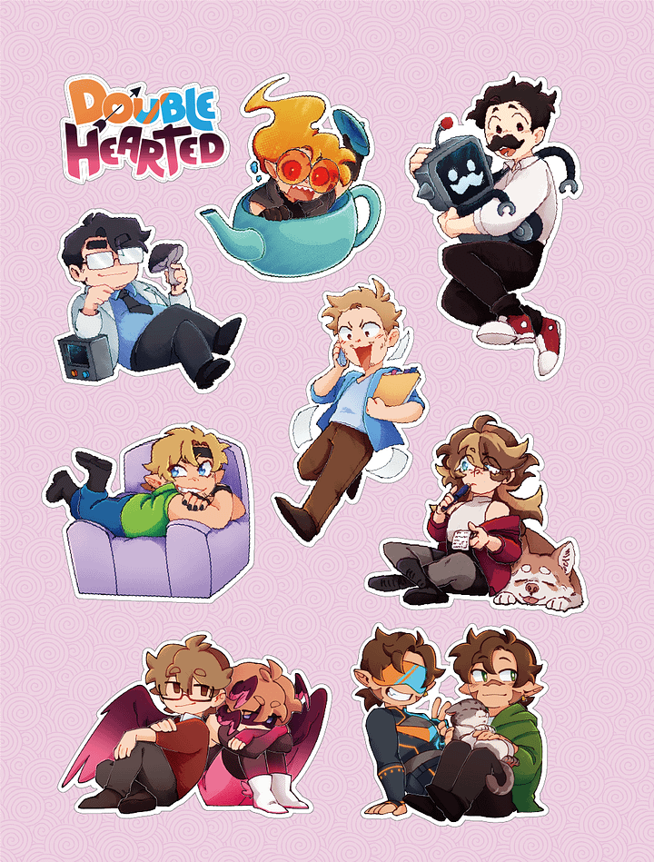 Double Hearted Sticker Sheet product image (1)