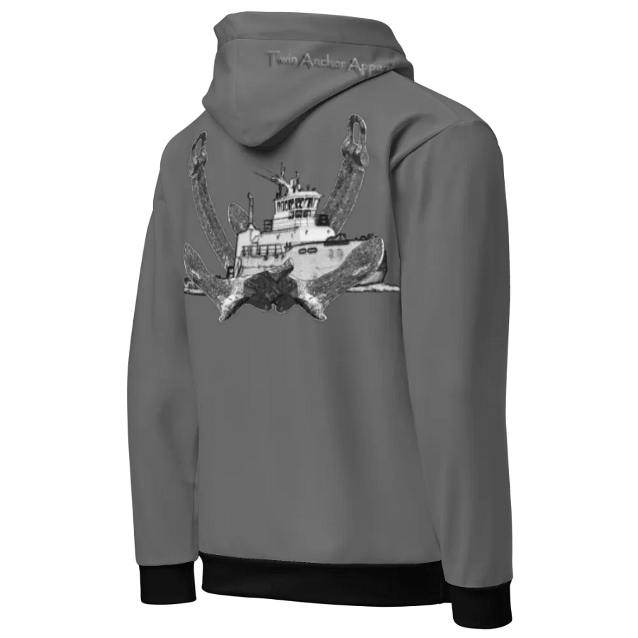 Gray win Anchor Titan tug Hoodie product image (8)