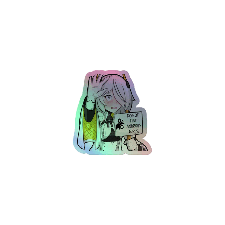 Blushing Android Warning Sticker product image (1)