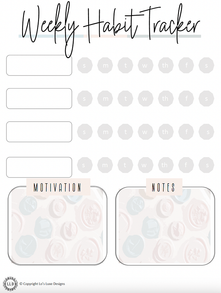 Vintage Inspired - Habit Tracker Bundle - 8.5x11 Printable product image (2)