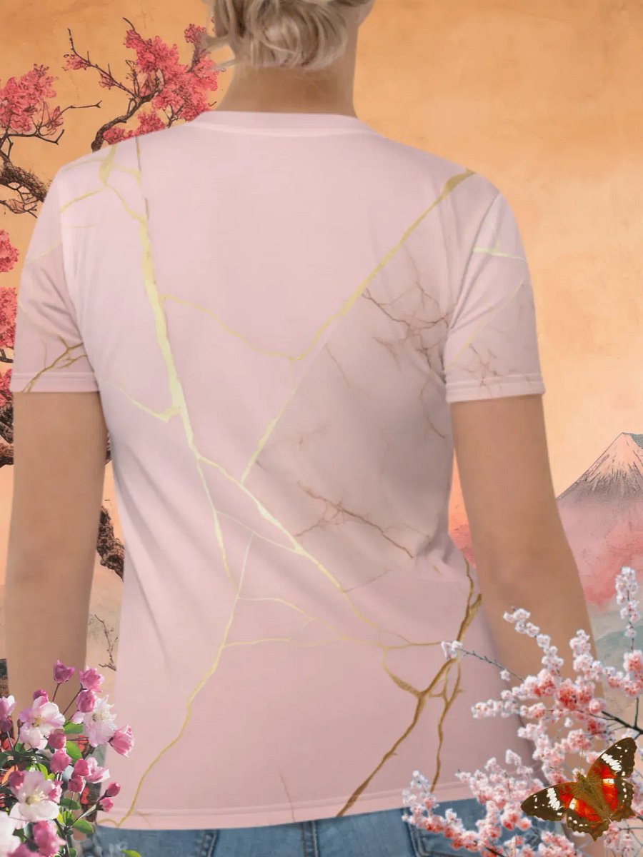 Tea Rose Kintsugi Print T-Shirt product image (4)