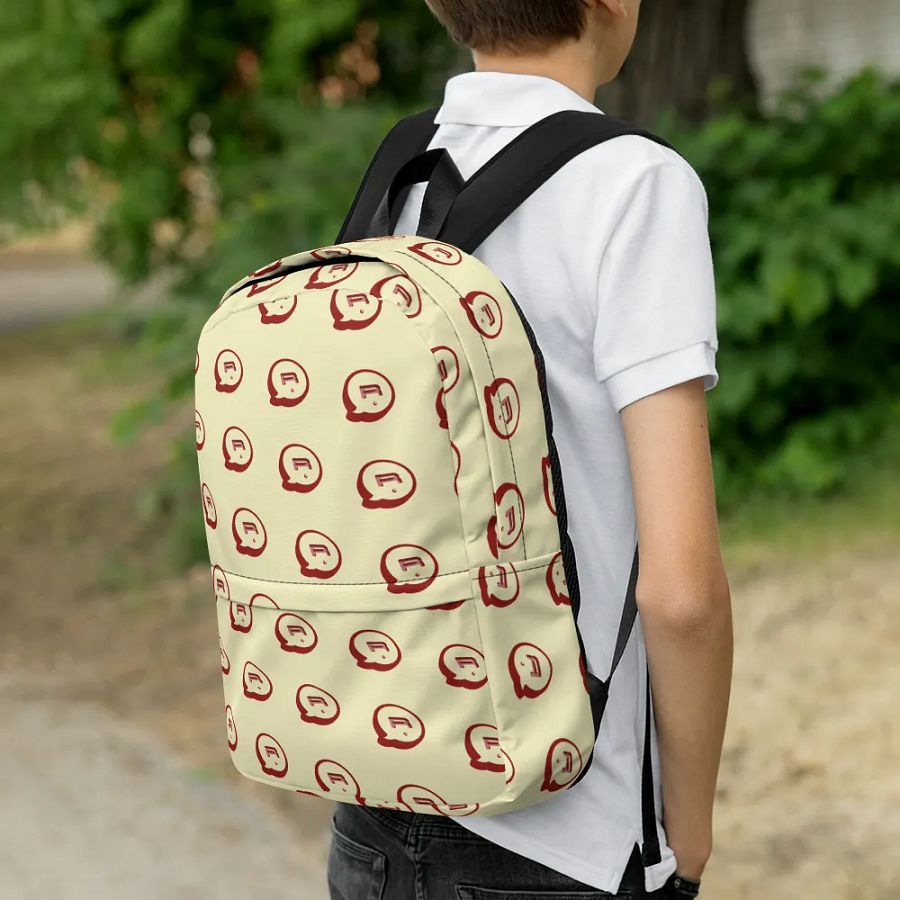 Run Button Logo All Over Print Backpack - Red product image (6)