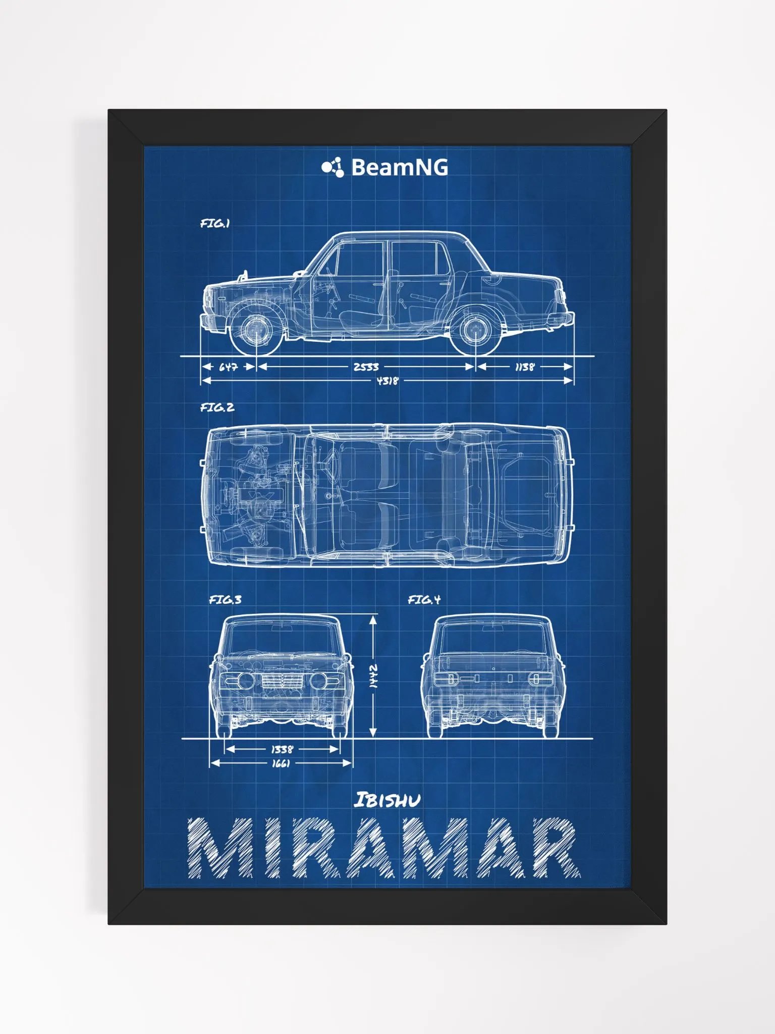 Framed Poster: Ibishu Miramar Blueprint product image (1)