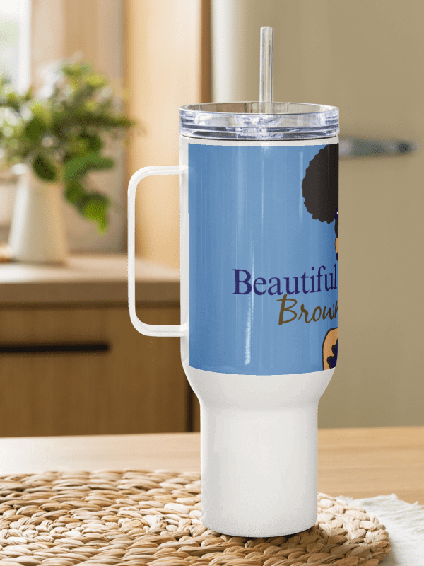 Beautiful Brown Girl Vanilla Travel Mug product image (4)