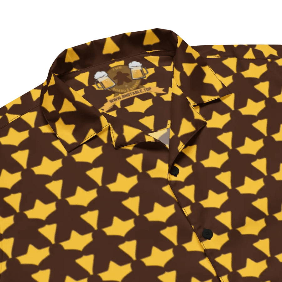 Meeple Hawaiian Shirt (Brown & Gold) product image (3)