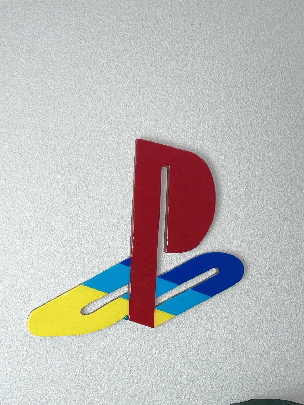 PlayStation Logo Wall Art | 1x1 ft Resin & Wood Gamer Decor | Handcrafted PS Logo Art | Modern Gaming Room Wall Piece product image (4)