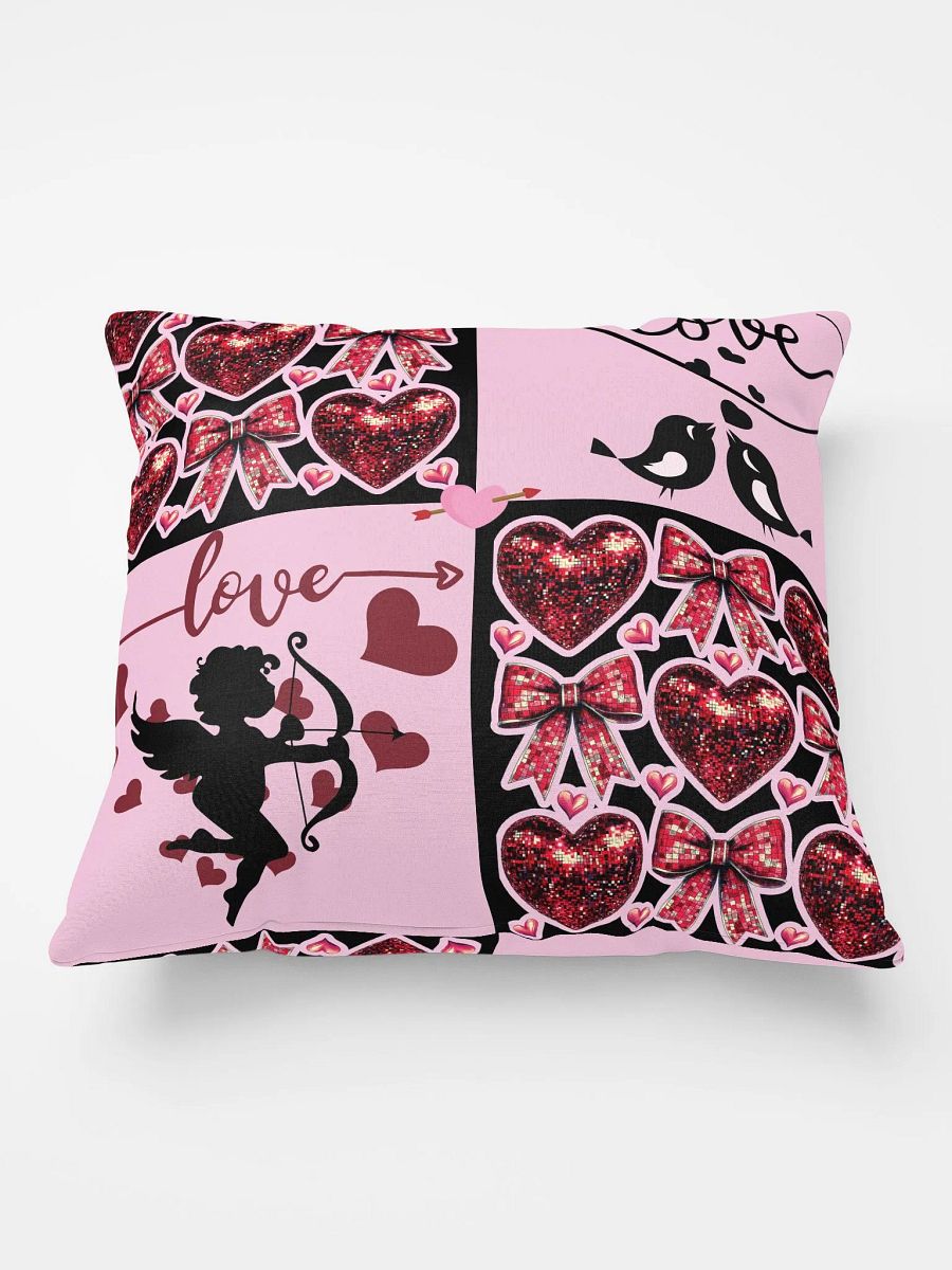 Lovebirds Pink & Black Pillow product image (5)
