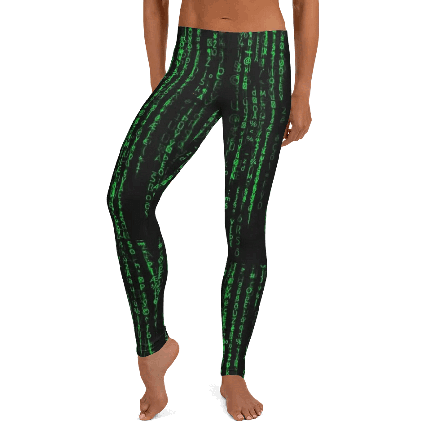 Leggings – Binary Code Print for Futuristic & Stylish Comfort product image (9)