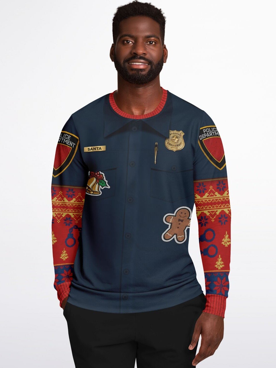 Police Christmas Sweater | Nice List Holiday Sweatshirt | Law Enforcement Christmas Party Outfit | Cop Winter Outfit product image (5)