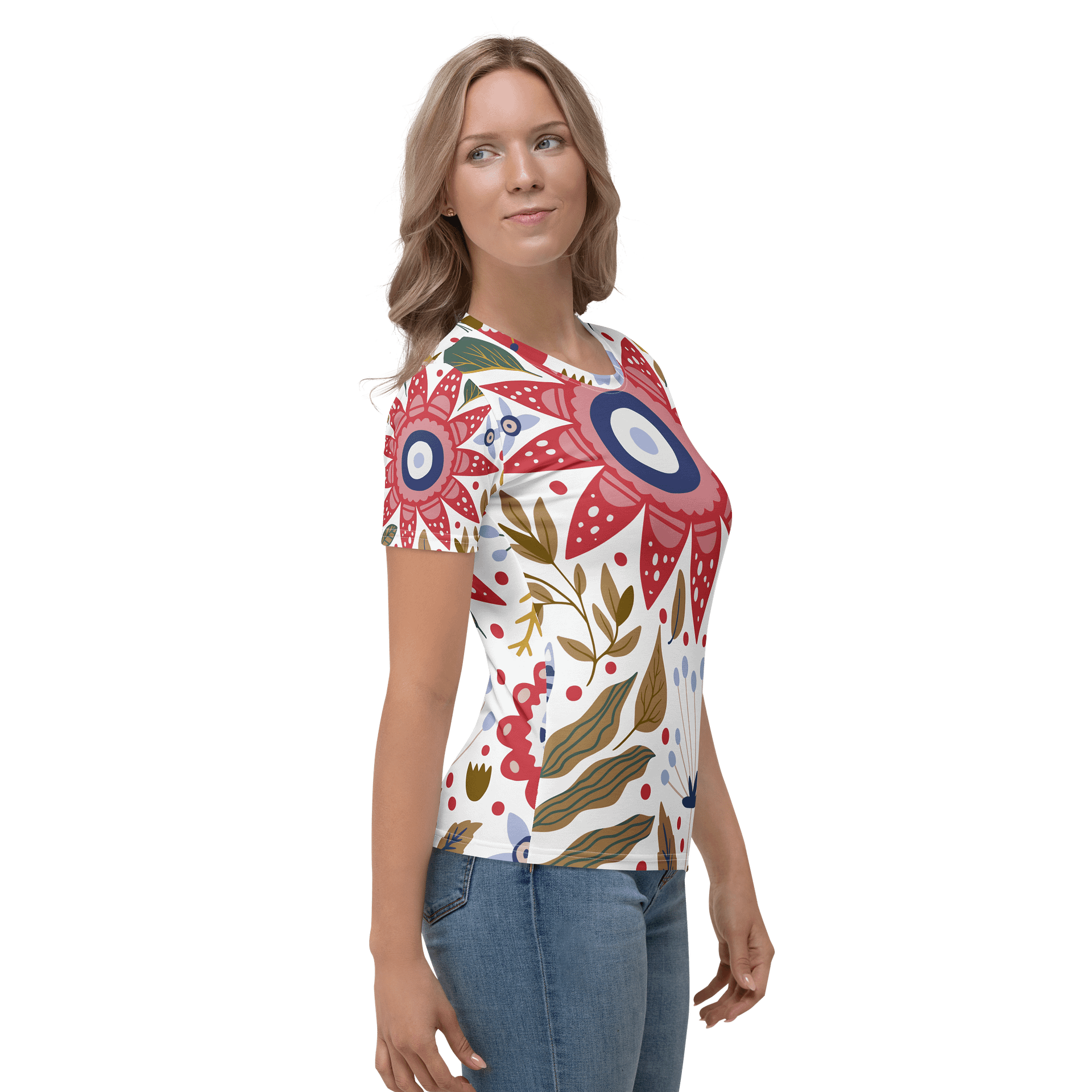 Vibrant Floral Fantasy Women's T-Shirt product image (4)