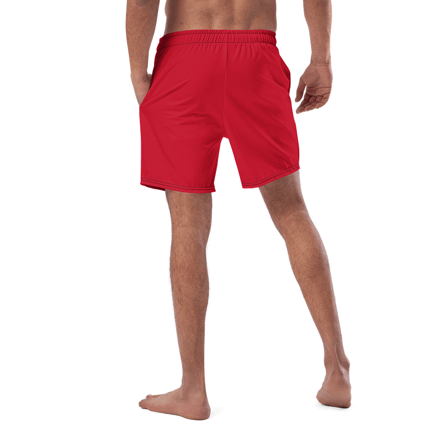 Sports Car Red Solid Color Men's Swim Trunks product image (6)