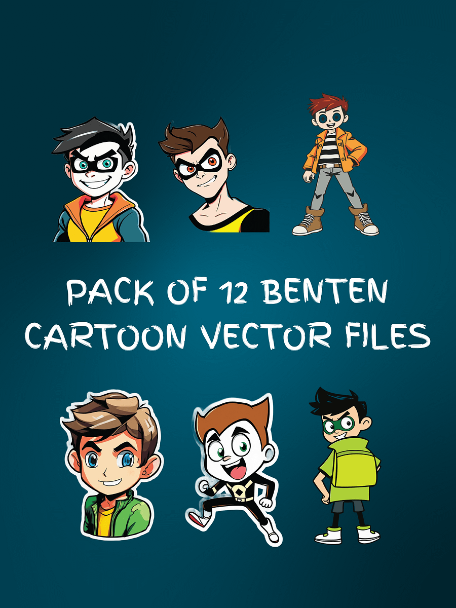 PACK OF 10 BENTEN CARTOON ART INSTANT DOWNLOAD product image (1)
