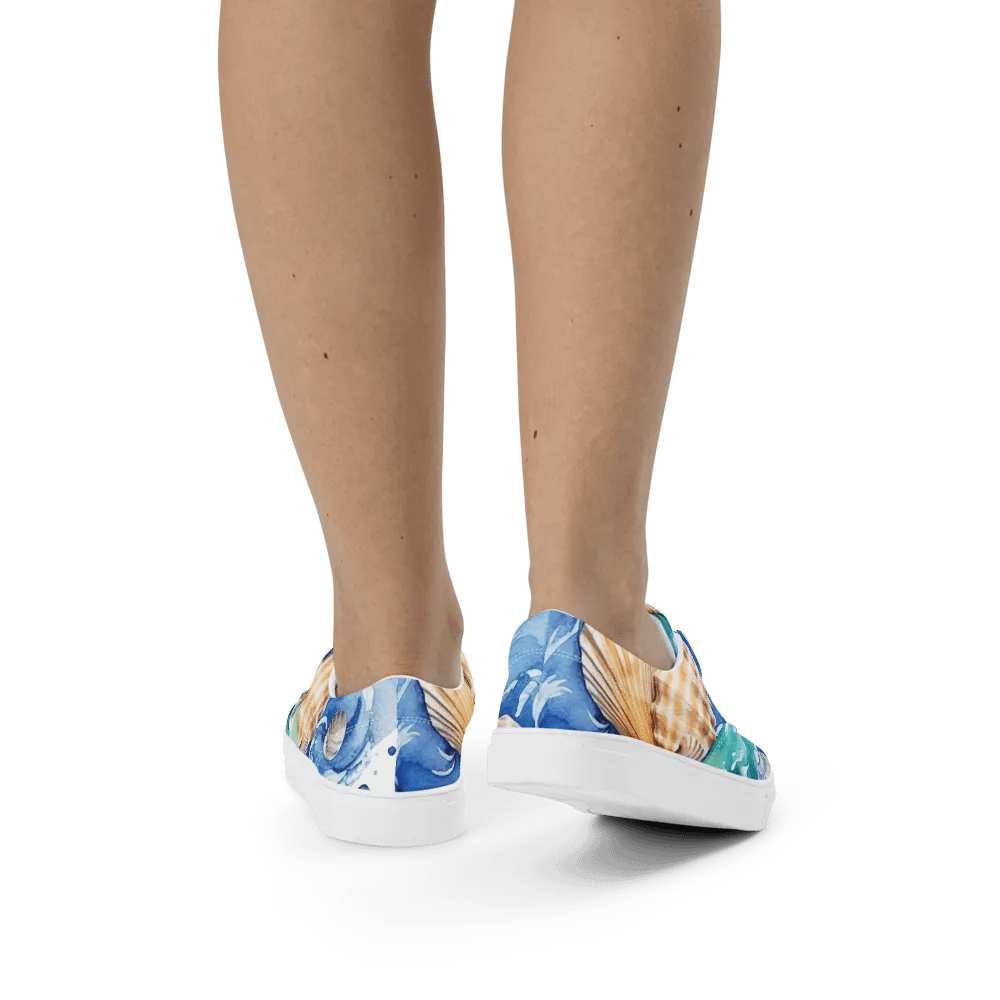 Marine Life Delight Lace-Up Canvas Shoes product image (11)