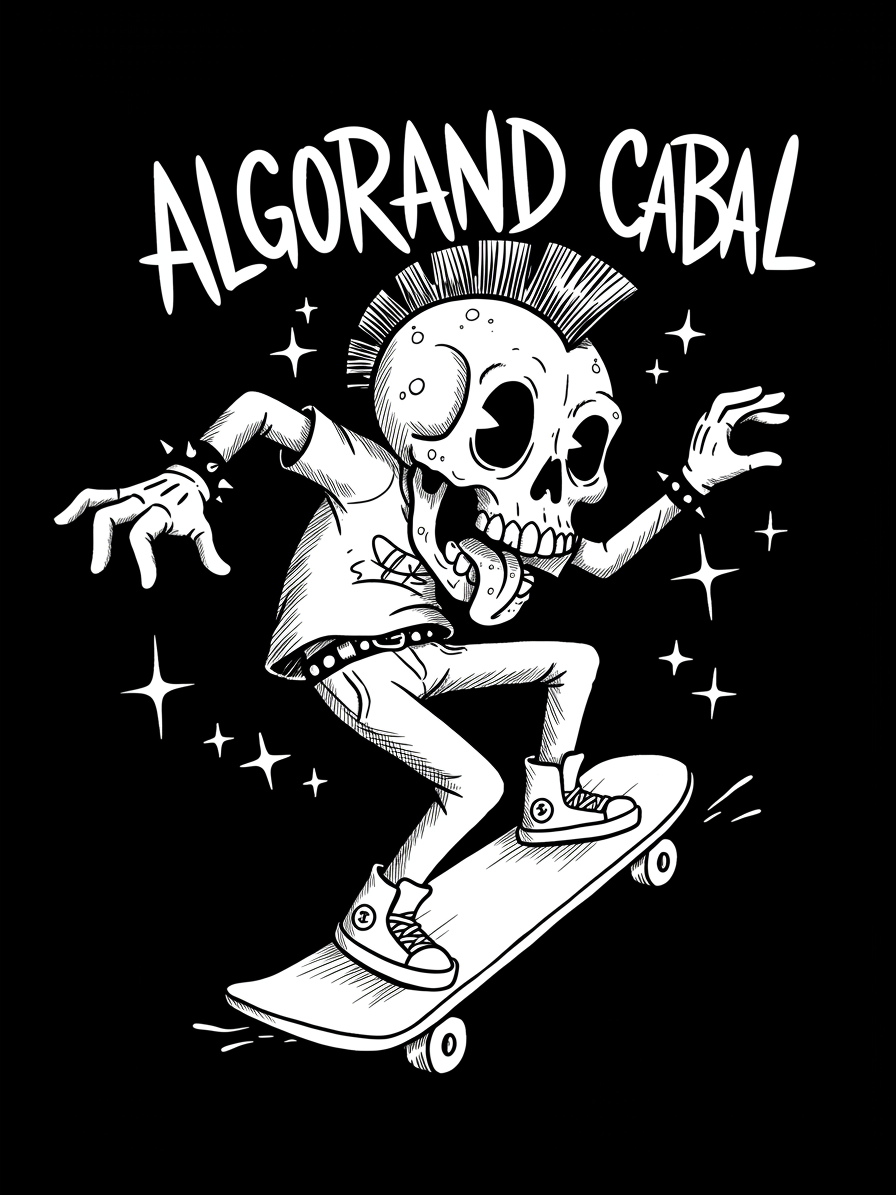 Algorand Cabal - Skull Skater (Mohawk) Magnet product image (2)