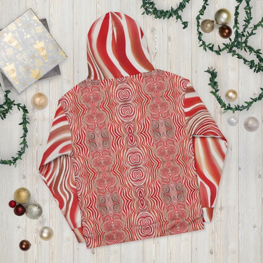 Funky Red Liquid Tie-Dye Explosion Hoodie product image (8)