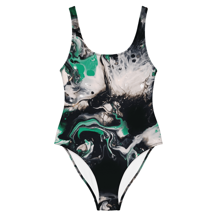 Green Waves Customizable Cheeky Fit Swimsuit product image (2)