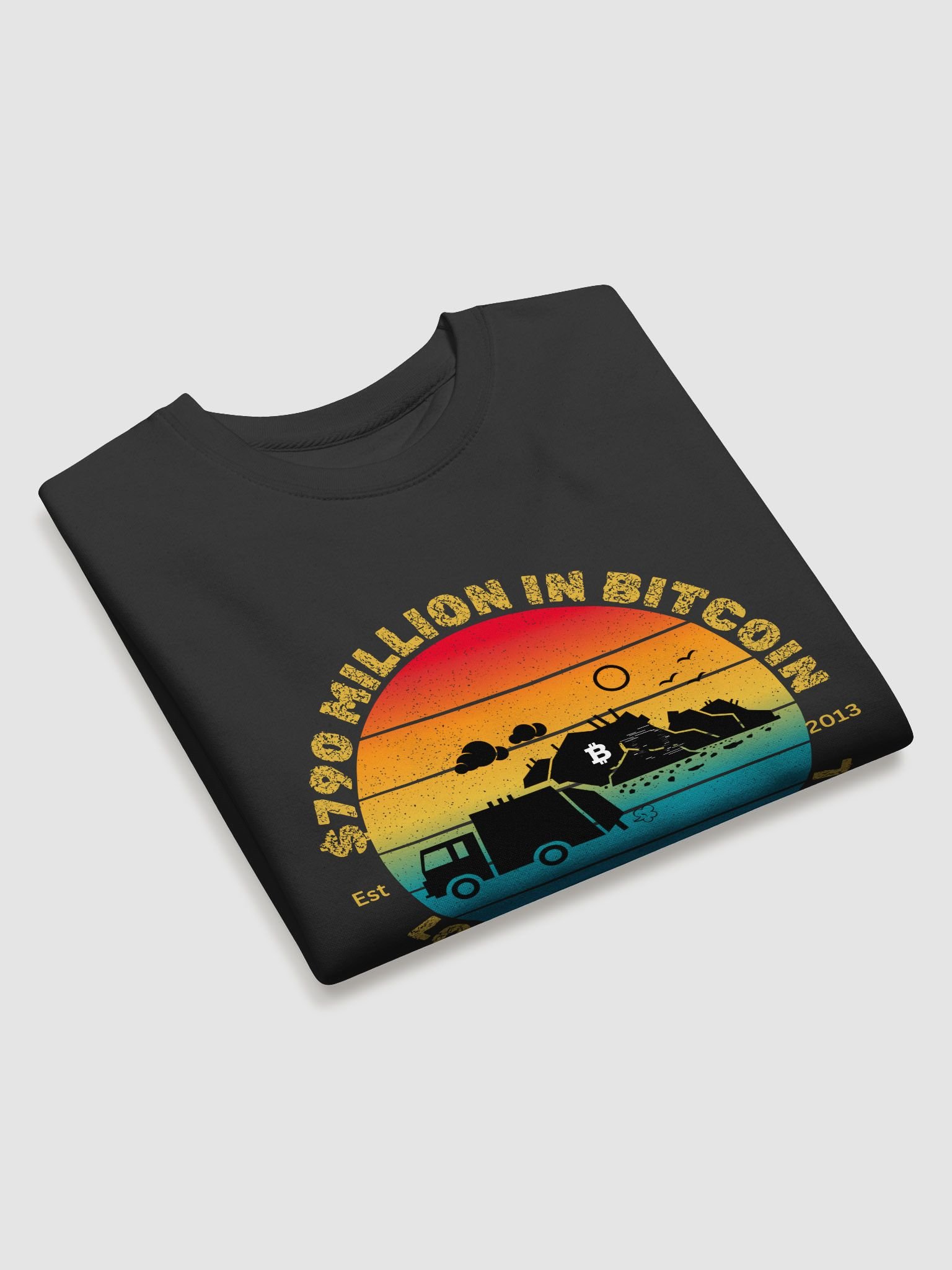Crypto Sunset Garbage Truck Sweatshirt product image (3)