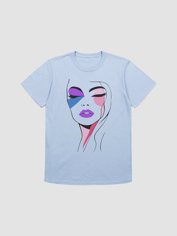 Minimalist Female Face Line Art T-Shirt – Modern Abstract Woman Drawing Tee product image (4)