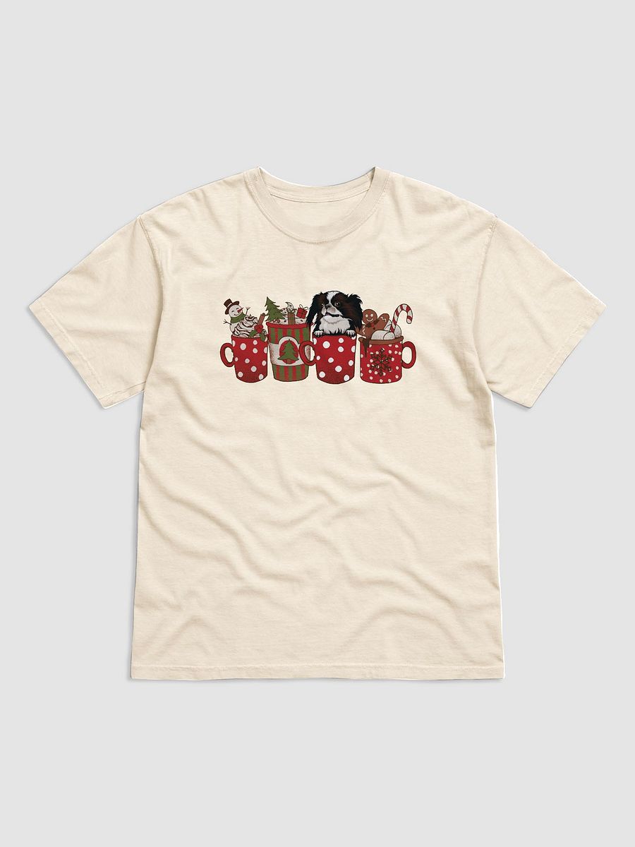 Cute Japanese Chin in a Christmas Cup T-Shirt | Funny Christmas Pup in a Cup product image (14)