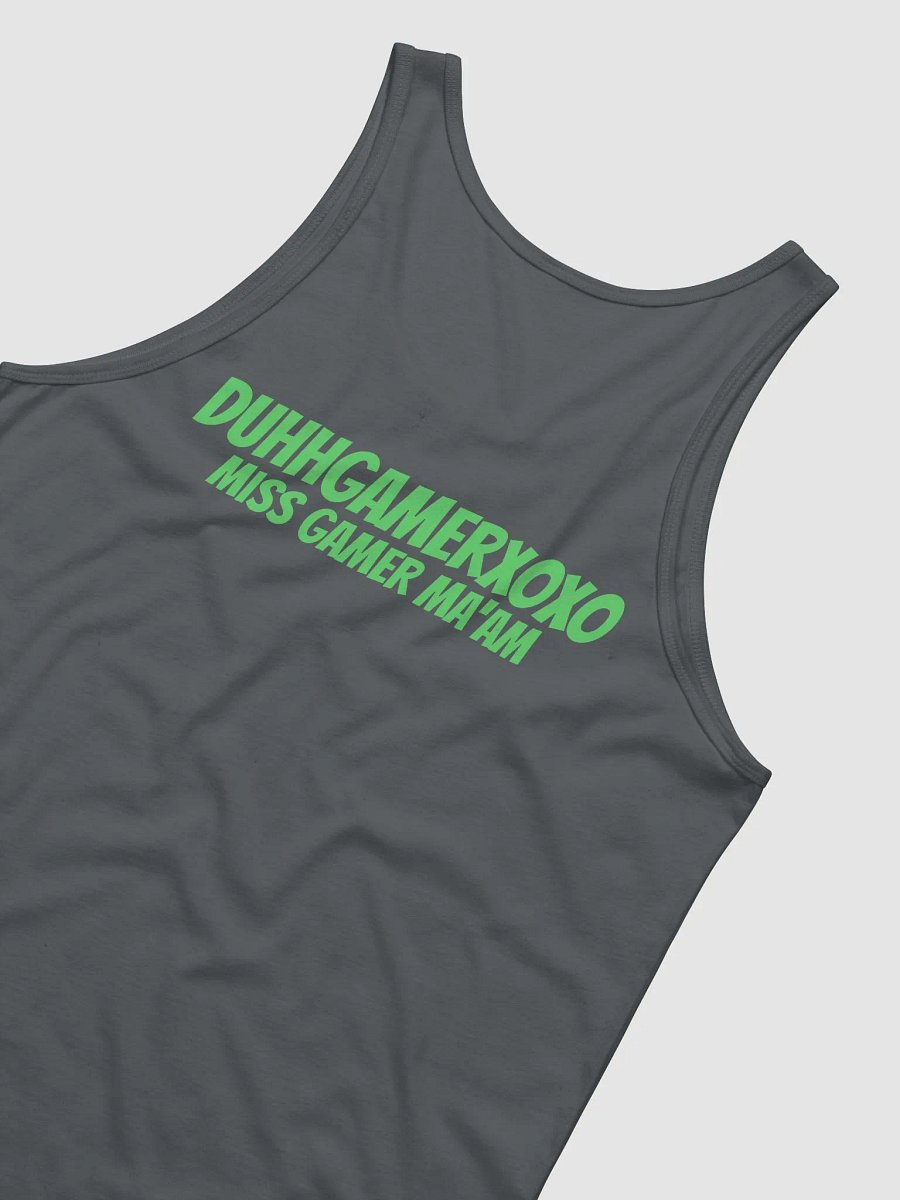 DuhhGamerXOXO/Miss Gamer Ma'am Jersey Tank - Green Text product image (7)