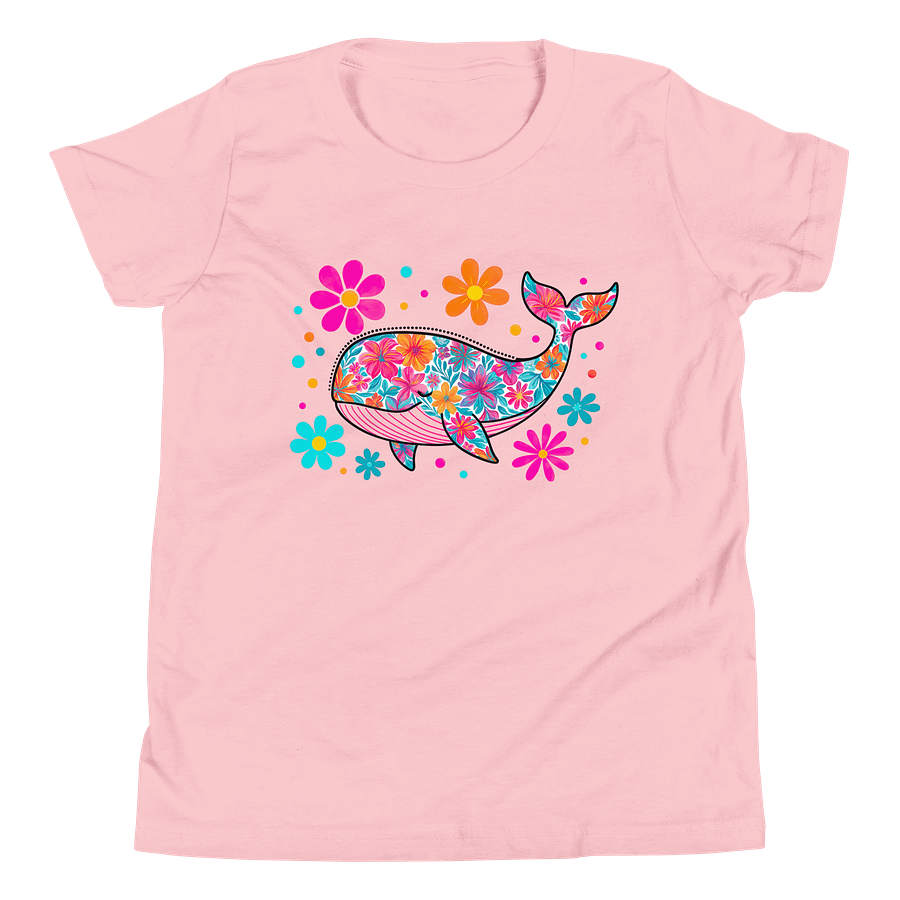Summer Floral Whale Youth Tee product image (23)
