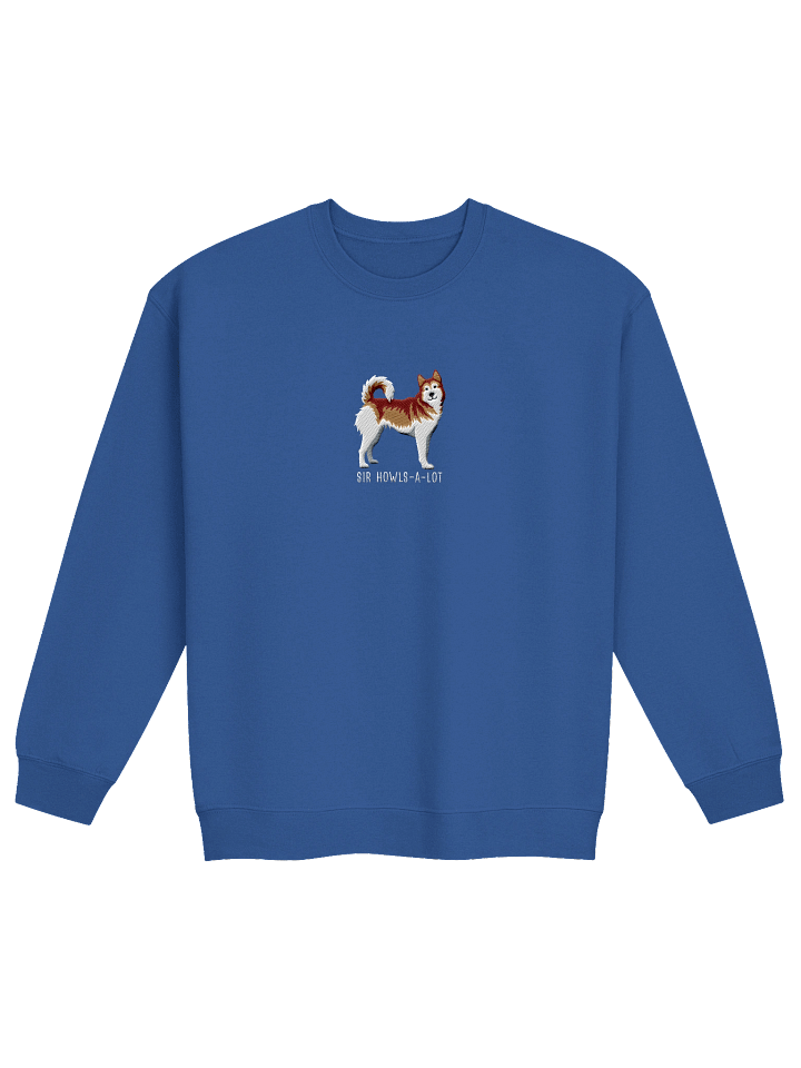 Sir Howls-A-Lot Sweatshirt (Embroidered) of a Siberian Husky(Brown & White) product image (13)