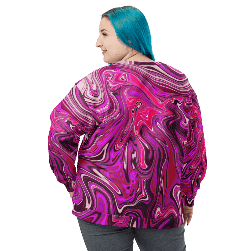 Sweatshirt - Pink and Purple Digital Fluid Art product image (7)