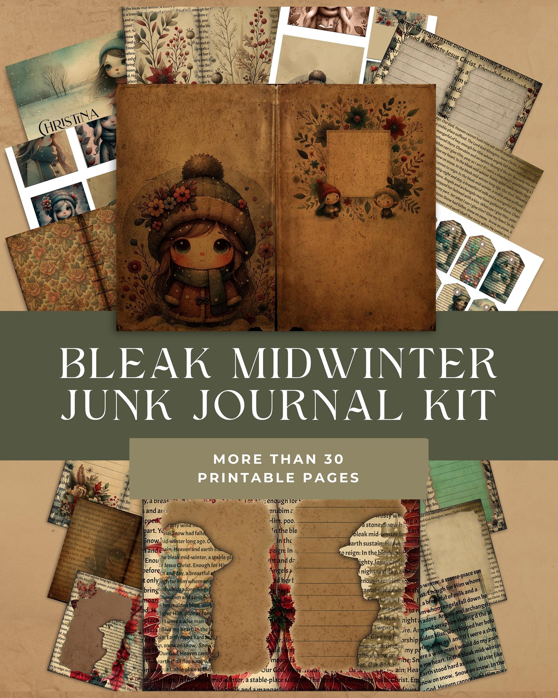 Bleak Midwinter Junk Journal Kit product image (1)