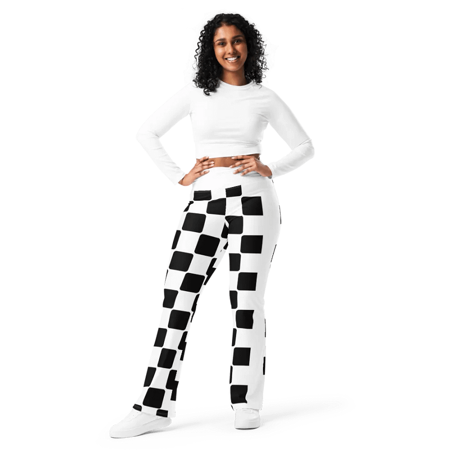 Checker Pattern Flare Pants product image (8)
