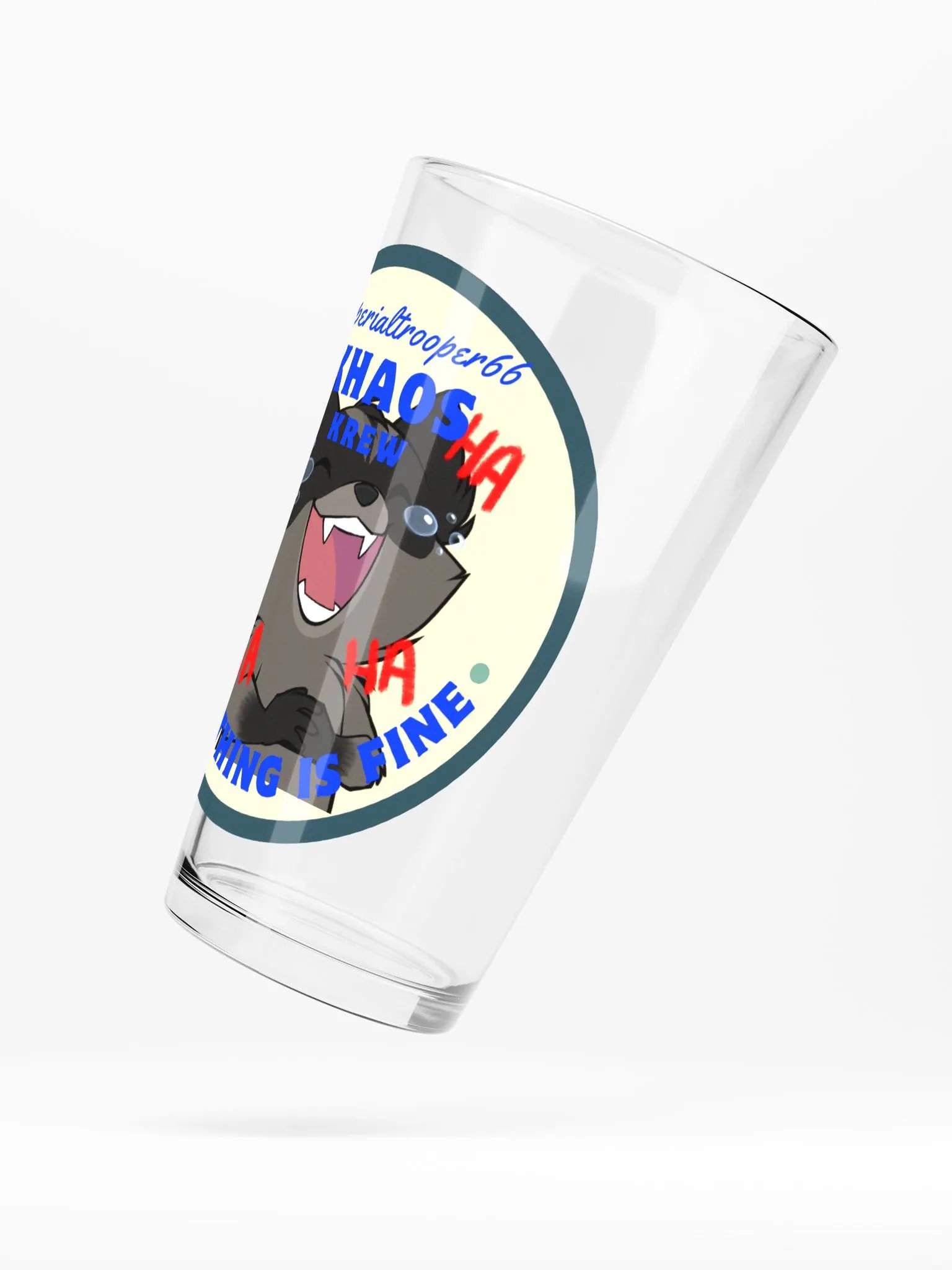 KHAOS KREW Laughing Pedro Pint Glass product image (5)