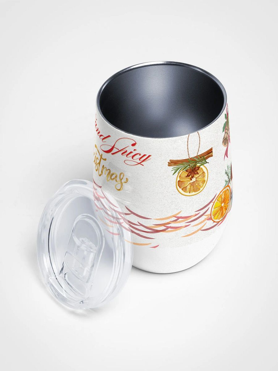 Festive Spice Wine Tumbler Spiced Holiday Cheers Wine Tumbler gift for moms dads colleagues friends product image (3)