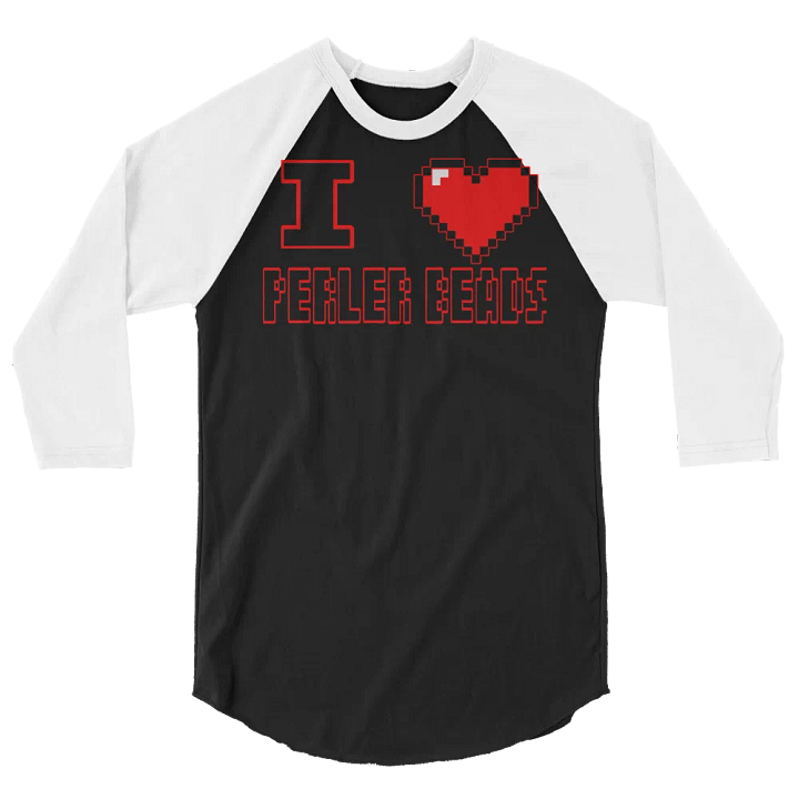 I Heart Perler Beads 2 Baseball product image (2)