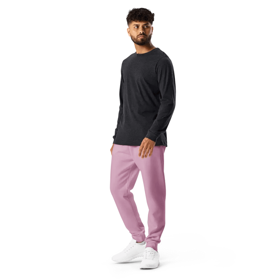 Plain Lilac Purple Soft Summer Recycled Polyester Premium Men's Joggers by Treasure Pie product image (12)