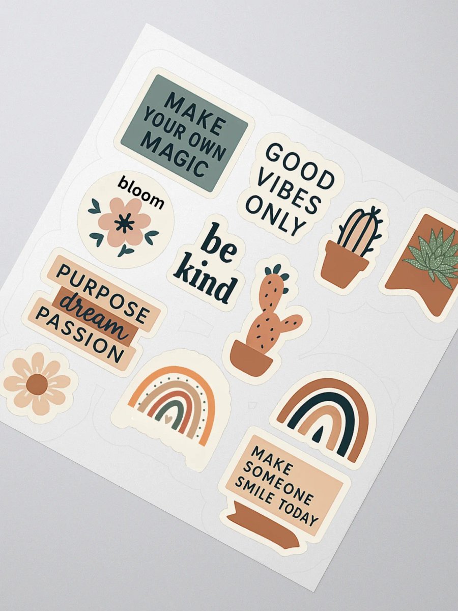 Nature-Inspired Motivational Sticker Set product image (6)