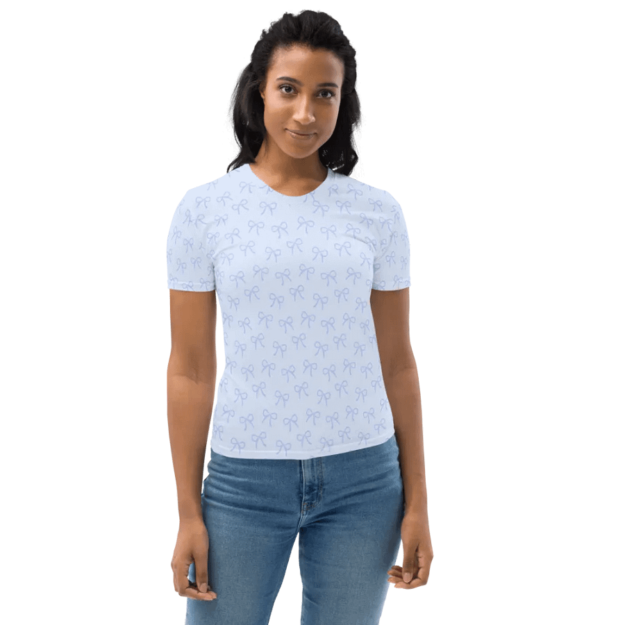 Dainty Light Blue Bows Women's T-Shirt product image (10)