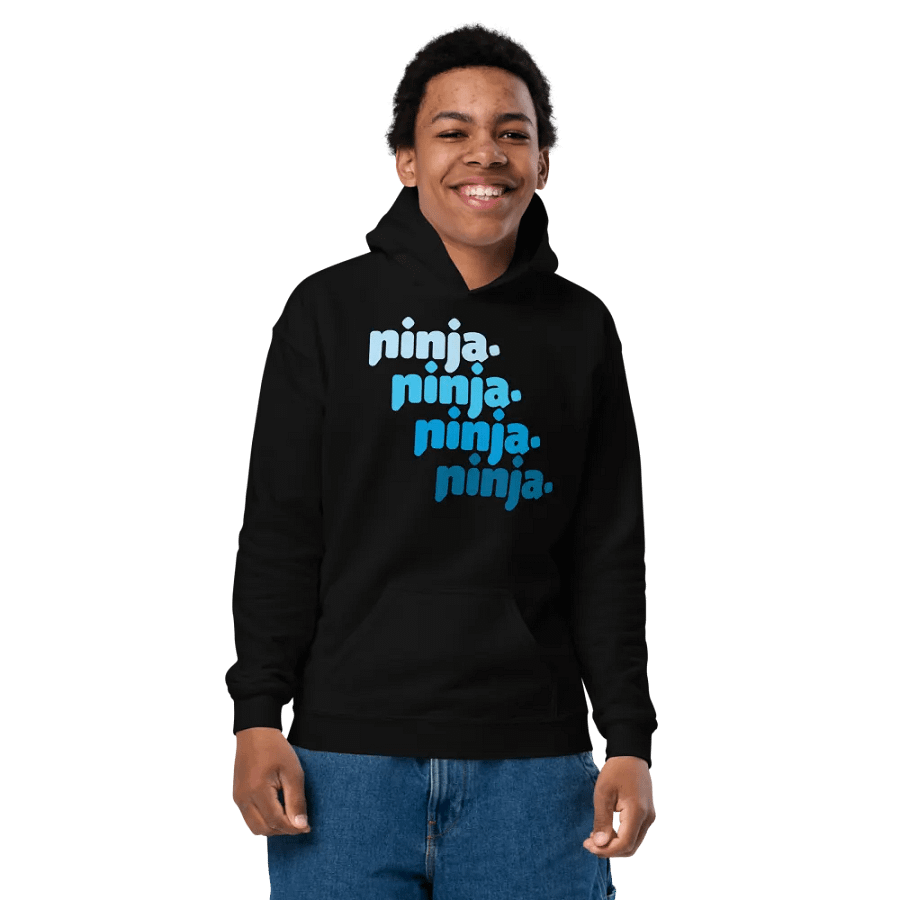 Blue Quad Ninja Kids Hoodie product image (7)
