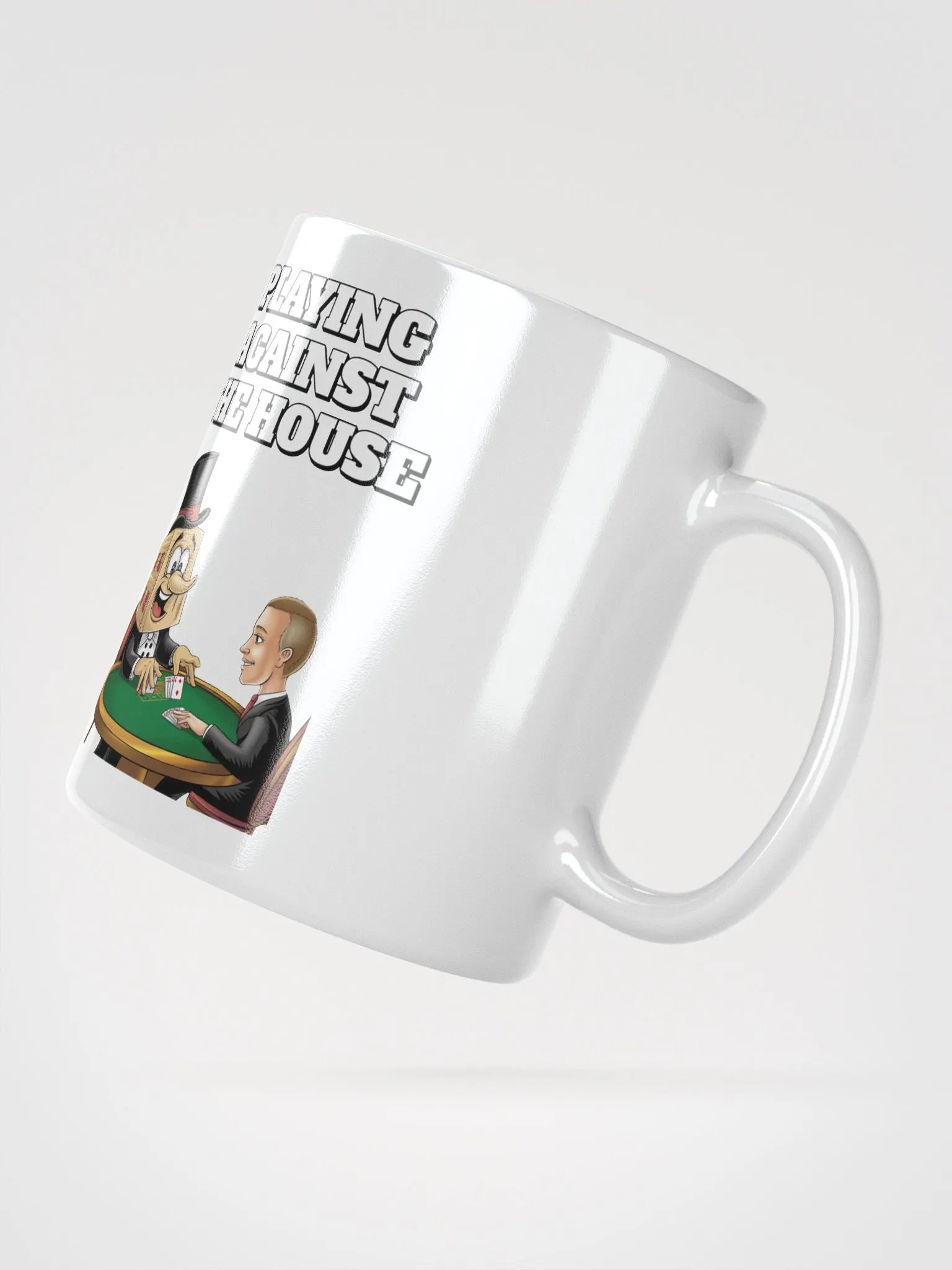 Playing Against The House - Funny Wordplay White Coffee Mug product image (10)