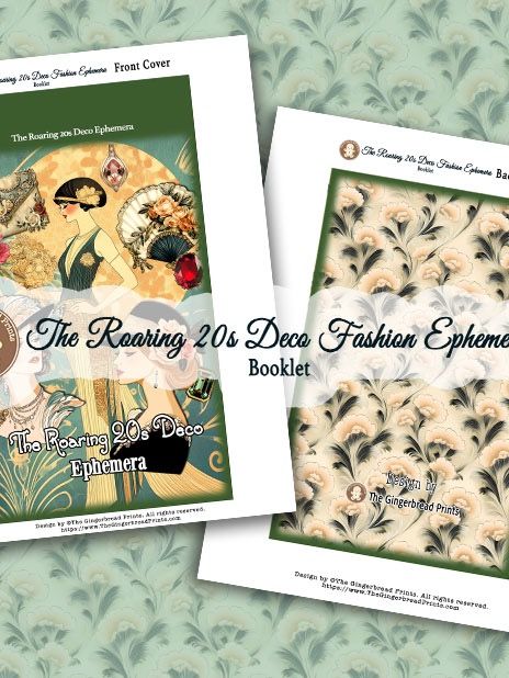 The Roaring 20s Deco Fashion Journal + Ephemera Jumbo kit Digital Download product image (3)