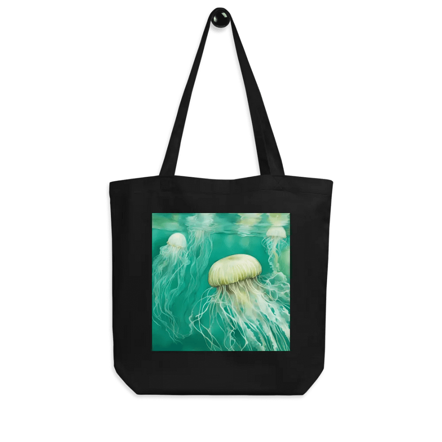 Turquoise Tranquility, Organic Cotton Twill Tote Bag product image (3)