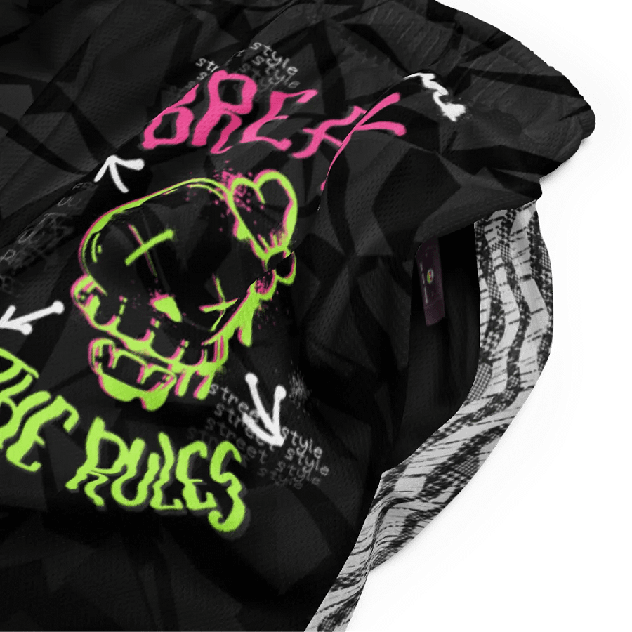 Break the rules | Recycled Unisex Mesh Shorts product image (8)