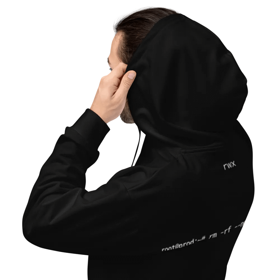 goodbye cruel world, rm -rf / hoodie (dark mode) product image (3)