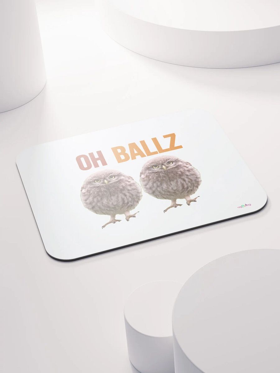 Oh Ballz Classic Mouse Pad (White) product image (4)