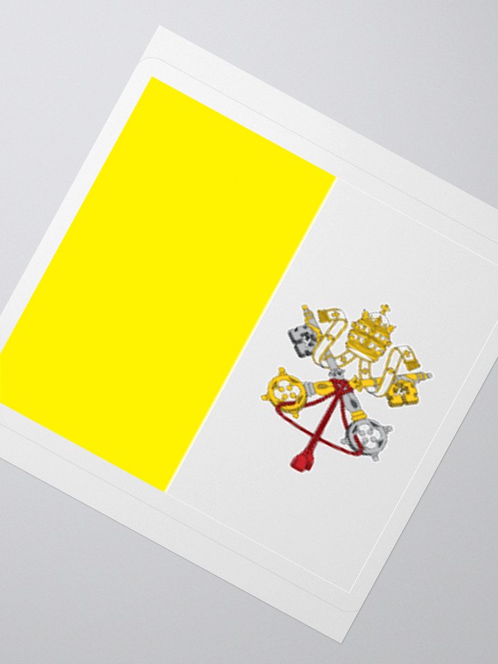 Vatican City Flag Sticker | Papal Tiara Keys Design | Durable Vinyl | 3 Sizes product image (5)