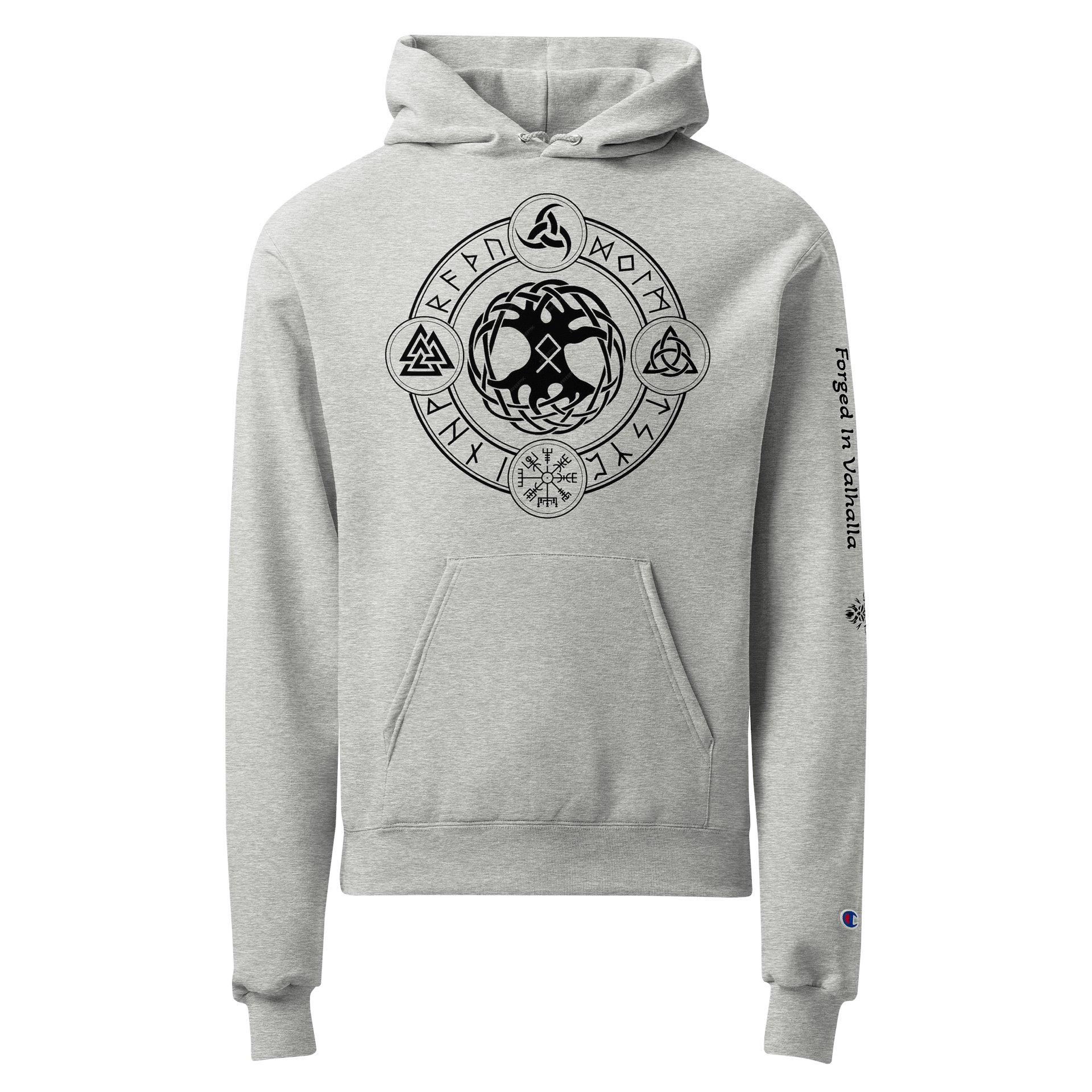 Forged In Valhalla: World Tree & Runes Hoodie product image (1)