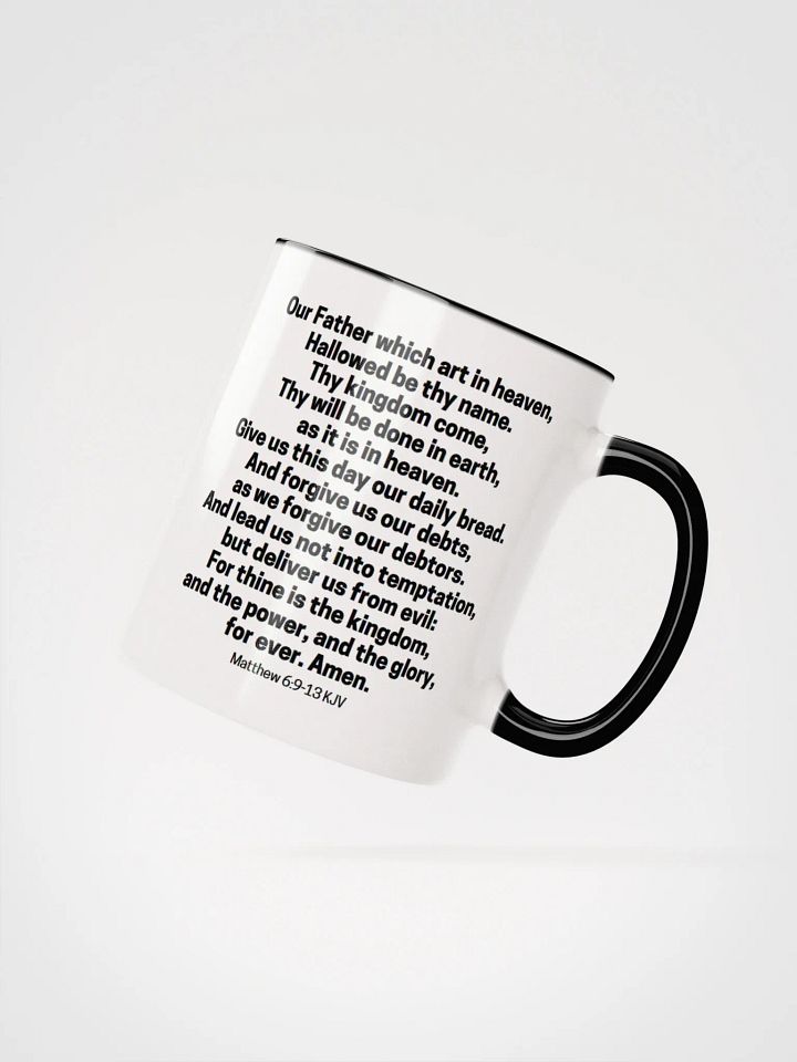 Our Father Which Art In Heaven Matthew 6:9-13 KJV Two-Tone Mug 11/15oz product image (2)